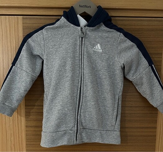Adidas çocuk kapşonlu hırka sweatshirt