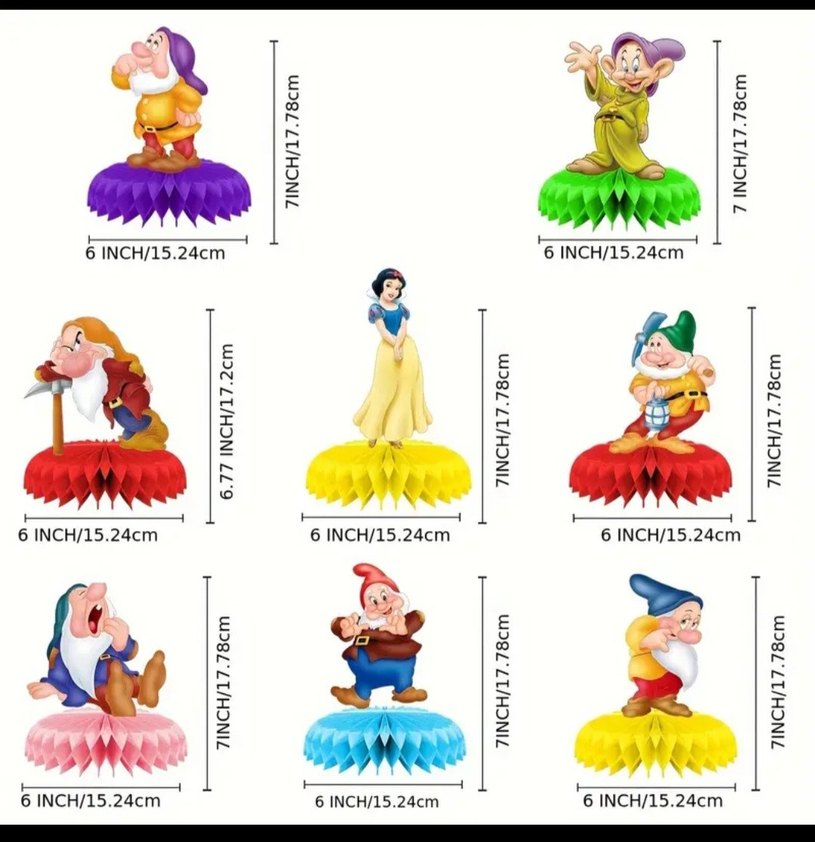 Disney Pamuk Prenses ve Yedi Cüceler Parti Dekoru - Görsel 3