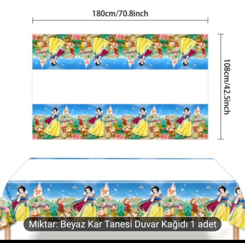 Disney Pamuk Prenses ve Yedi Cüceler Parti Dekoru - Görsel 5