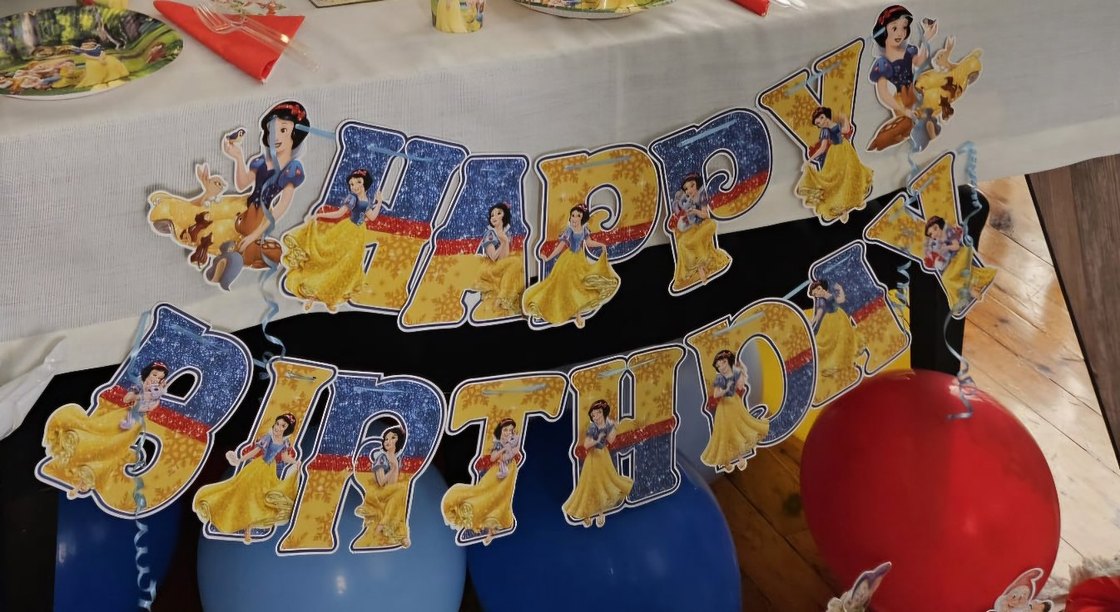 Disney Pamuk Prenses ve Yedi Cüceler Parti Dekoru - Görsel 2