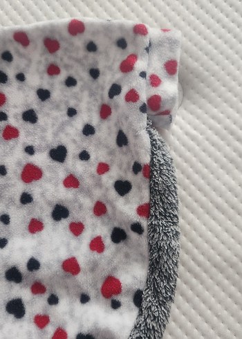 Kız Çocuk Gri Desenli Düğmeli Panço - Görsel 3