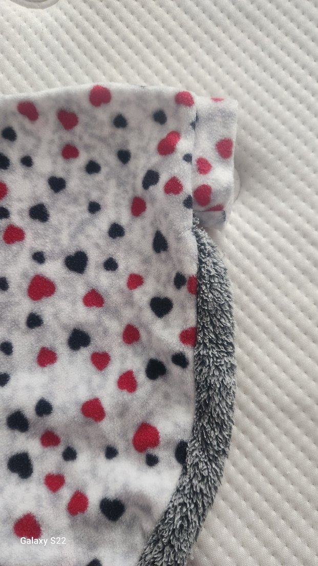 Kız Çocuk Gri Desenli Düğmeli Panço - Görsel 3