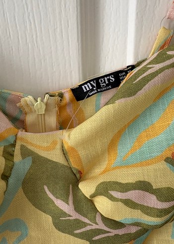 Sarı Askılı Elbise - Görsel 4