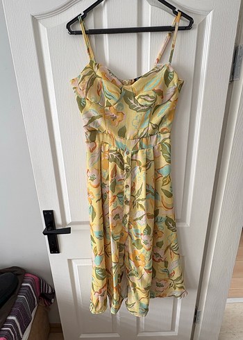 Sarı Askılı Elbise - Görsel 3