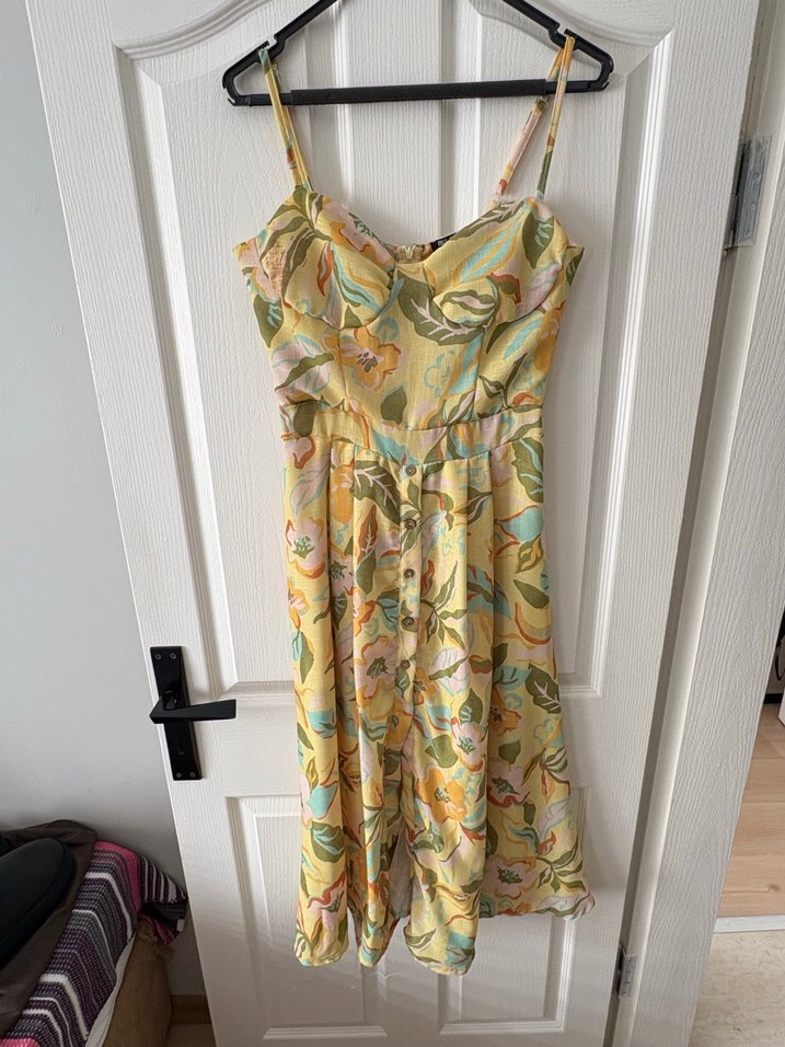 Sarı Askılı Elbise - Görsel 3