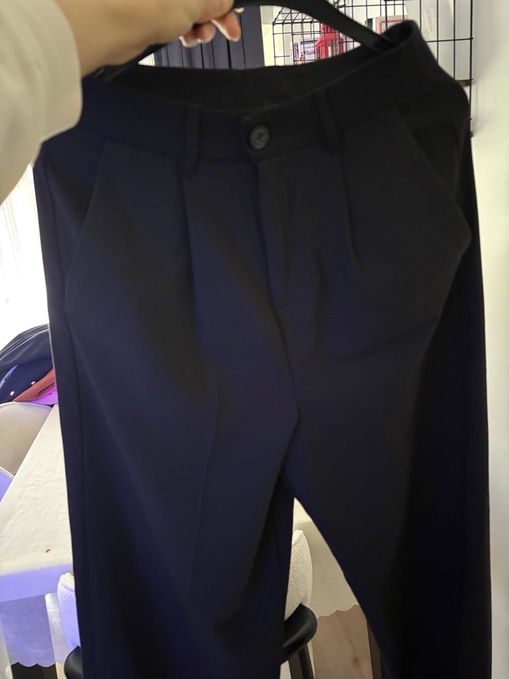 Siyah Kumaş Pantolon - Görsel 5