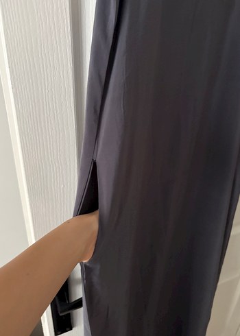 Gri uzun elbise - Görsel 3