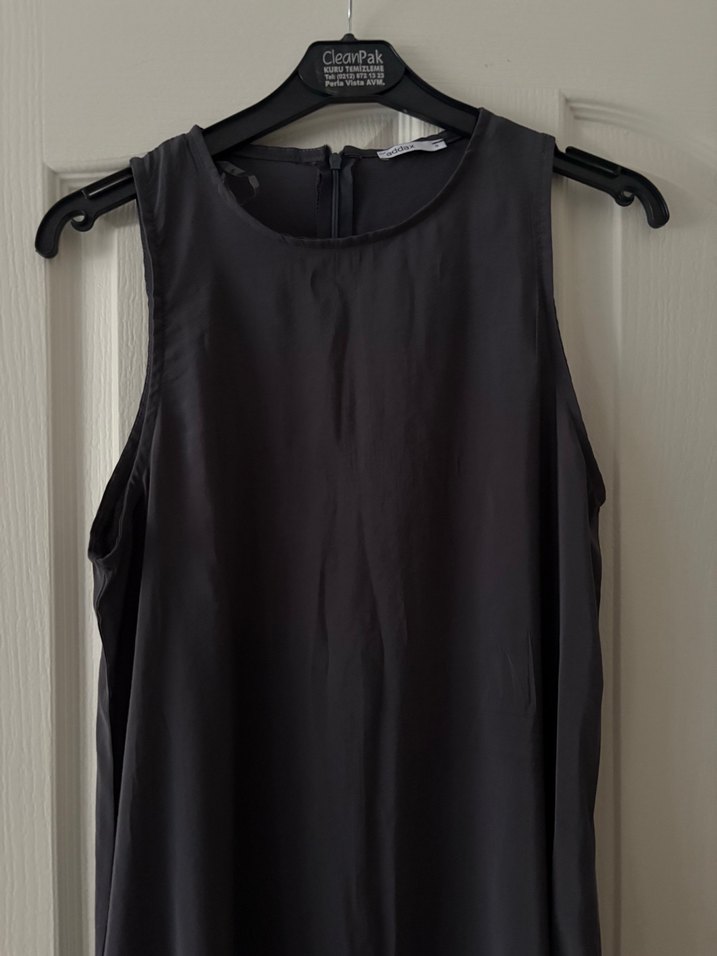 Gri uzun elbise - Görsel 5