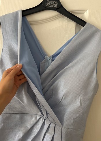 Açık mavi abiye elbise - Görsel 4