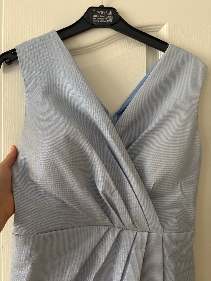 Açık mavi abiye elbise - Görsel 3