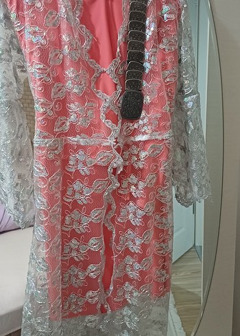 Uzun Bohem Kadın pullu Kınalık Elbise - Görsel 2