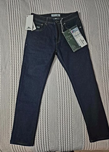 Lacoste Erkek Regular Fit Koyu Mavi Kot Pantolon - Görsel 5