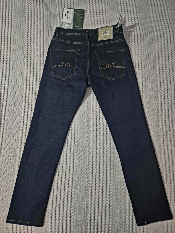 Lacoste Erkek Regular Fit Koyu Mavi Kot Pantolon - Görsel 3