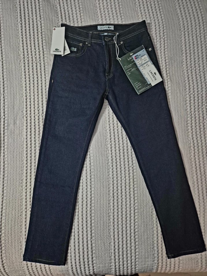 Lacoste Erkek Regular Fit Koyu Mavi Kot Pantolon - Görsel 5