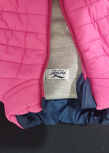 Kız Çocuk Pembe Fermuarlı Yelek - Görsel 2