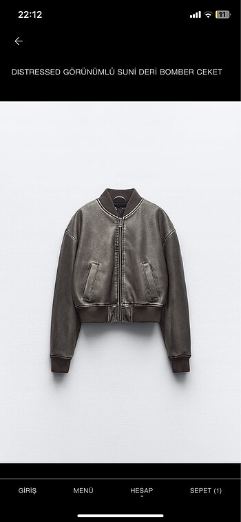 Zara Bomber Deri Ceket
