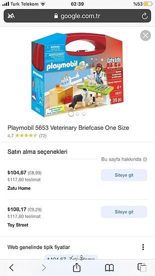 Playmobil veteriner seti
