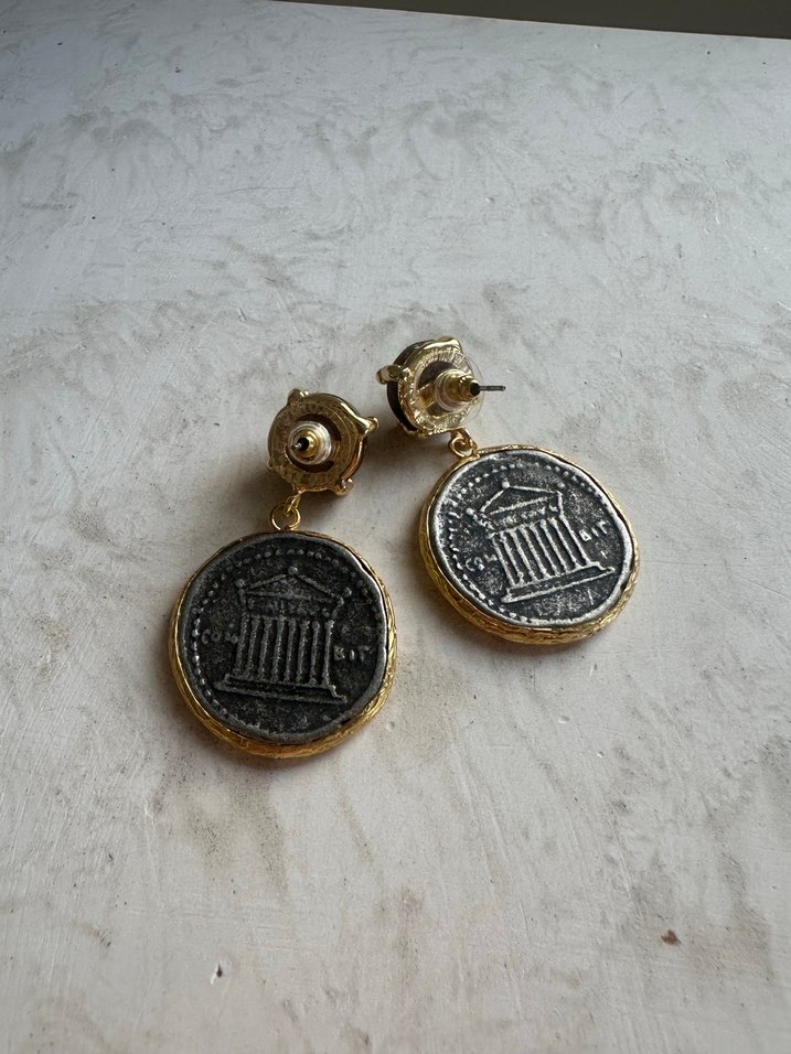 Bohem Etnik Kaplan gözü Zamak Pirinç Küpe - Görsel 2