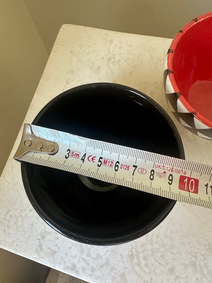 Siyah Desenli Çini Kase Çerezlik Seti 2li - Görsel 3