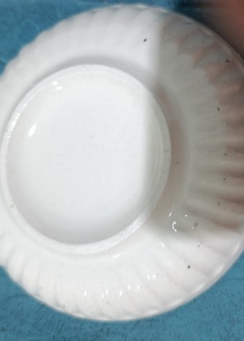 Yeşil Desenli Beyaz kahvaltı tabağı - Görsel 5