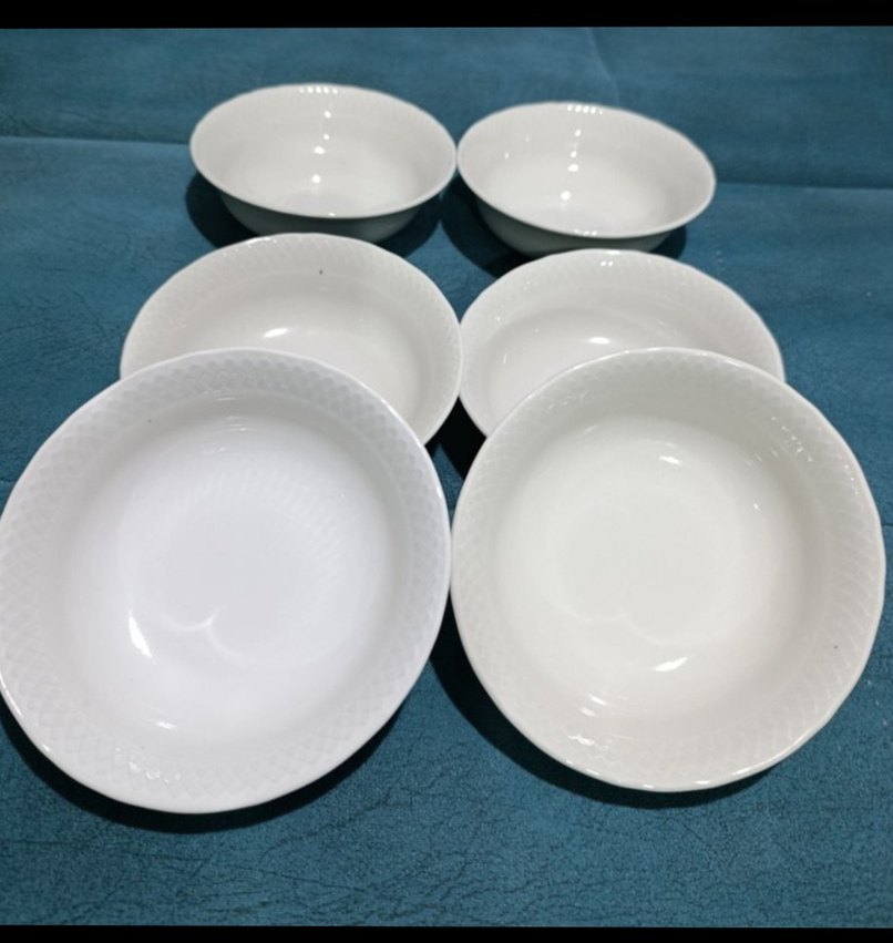 Kenarları desenli şık porselen çorba kasesi - Görsel 2