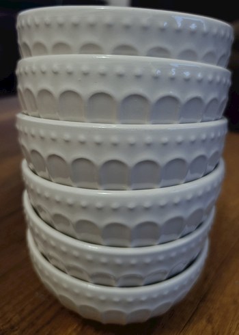 Beyaz Seramik Kase Seti 6'lı - Görsel 5