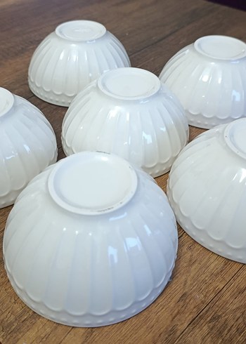 Beyaz Seramik Kase Seti 6'lı - Görsel 2