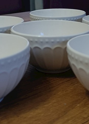 Beyaz Seramik Kase Seti 6'lı - Görsel 6