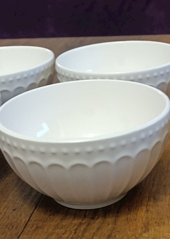 Beyaz Seramik Kase Seti 6'lı - Görsel 4