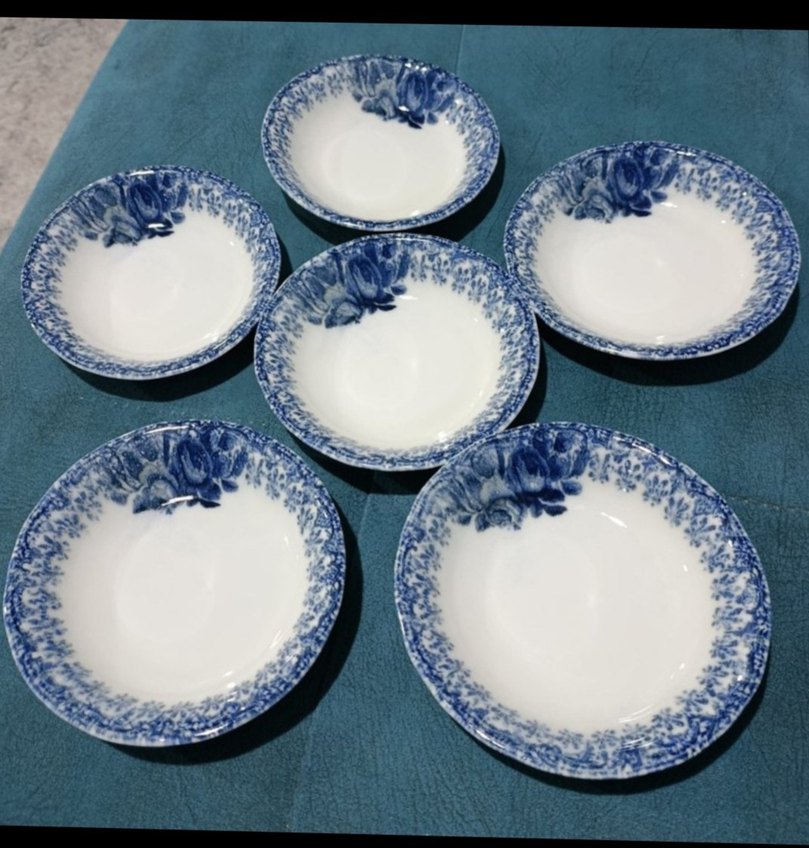 Koyu Mavi Çiçek Desenli Yemek Tabağı Seti - Görsel 5