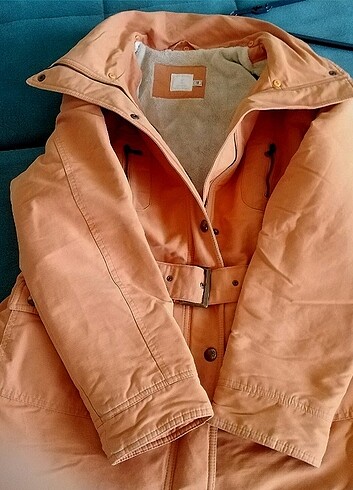 Kışlık kemerli i şık kalin kaban - Görsel 2