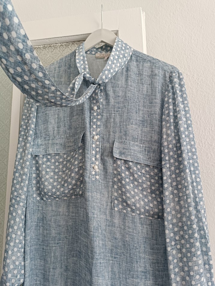 Gri Pamuklu Bohem Uzun Kollu Midi Tunik - Görsel 2