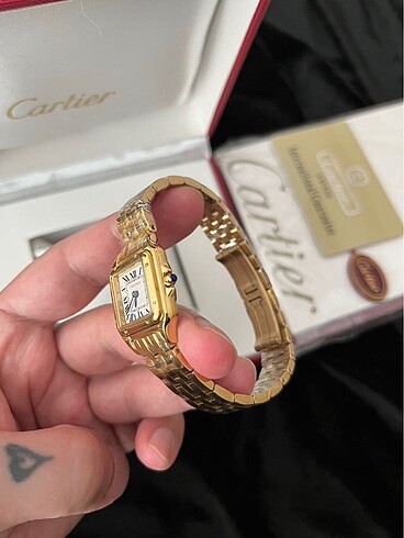Beden altın Renk Cartier Panthere Mini Model Saat