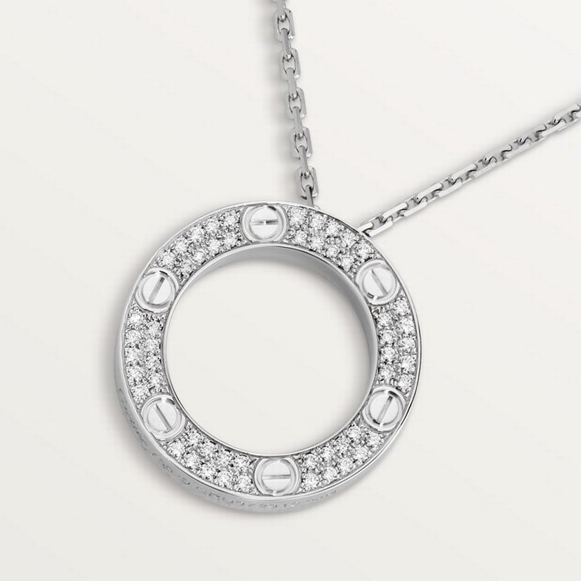 Cartier Love Full Taşlı Kolye — görsel 6/8