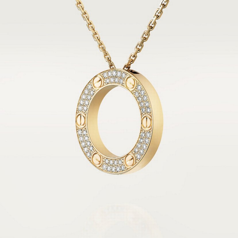 Cartier Love Full Taşlı Kolye — görsel 6/8