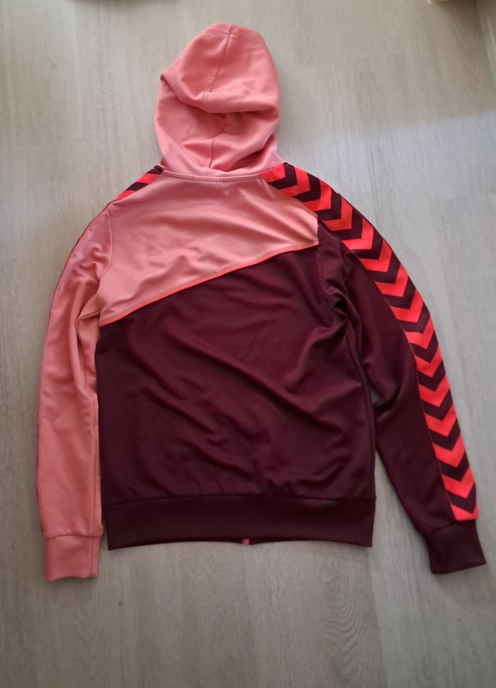 Kadın Pembe Fermuarlı Spor Sweatshirt - Görsel 2