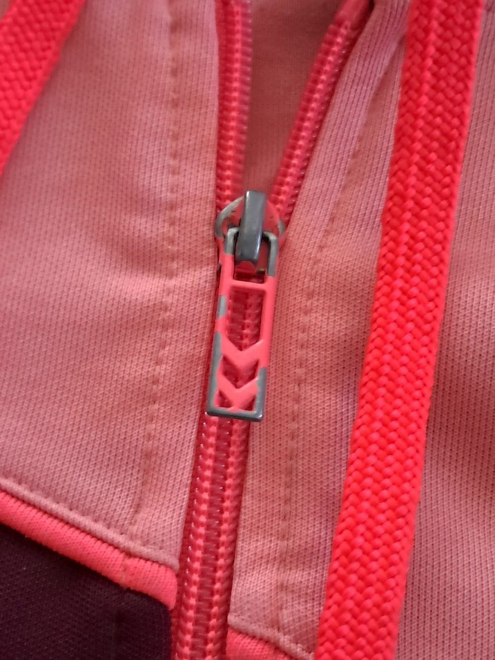 Kadın Pembe Fermuarlı Spor Sweatshirt - Görsel 5