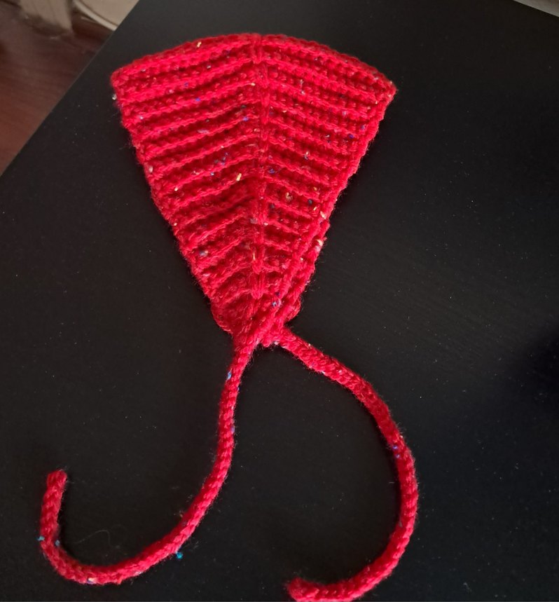 Kırmızı Örgü Kadın Bere Bonnet - Görsel 2