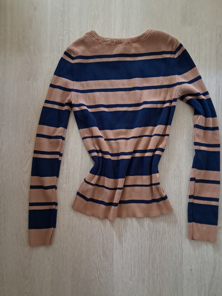 Vintage Çizgili Gotik Kazak - Görsel 2