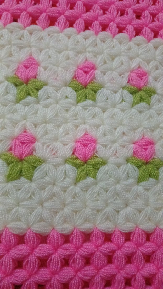 Pembe ve beyaz çiçek desenli banyo süngeri - Görsel 3