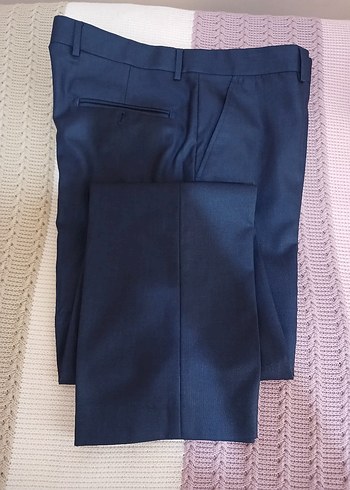 Mavi Pilili Erkek Ofis Pantolonu - Görsel 2