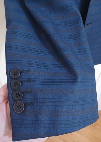 Mavi Düğmeli Erkek Takım Ceketi - Görsel 4