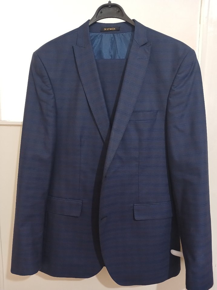 Mavi Düğmeli Erkek Takım Ceketi - Görsel 5