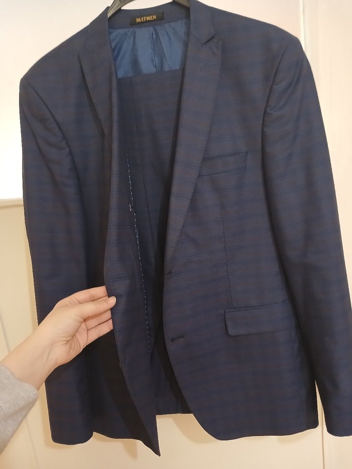 Mavi Düğmeli Erkek Takım Ceketi - Görsel 3