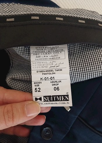 Erkek Mavi Regular Fit Ofis Pantolonu - Görsel 4