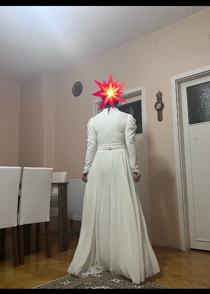 Ekru nikah elbisesi - Görsel 4