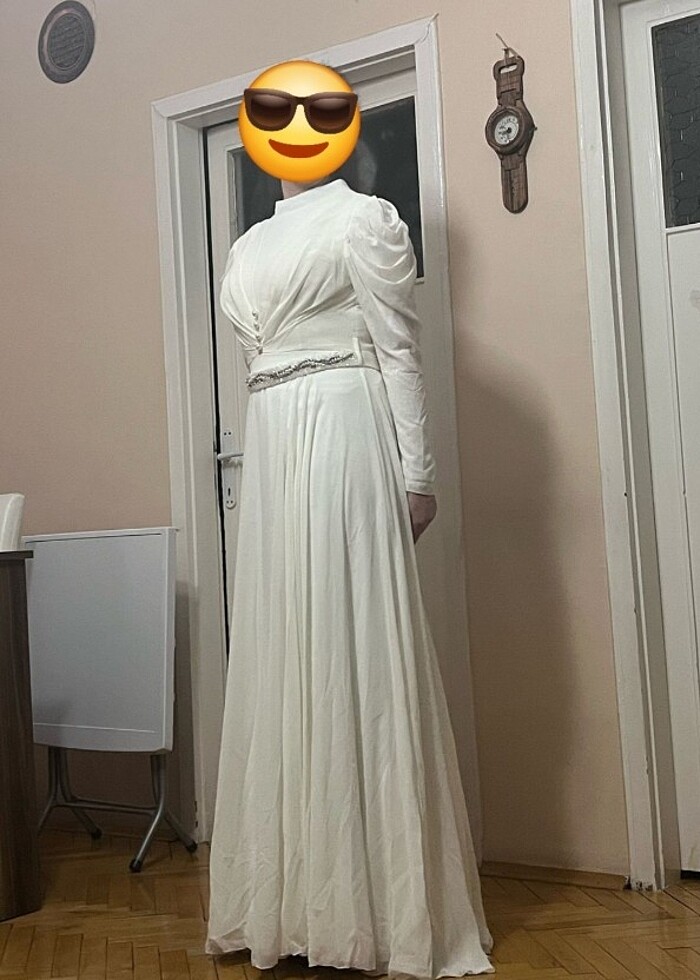 Ekru nikah elbisesi - Görsel 2