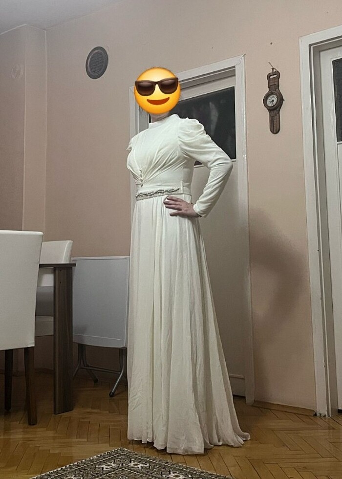 Ekru nikah elbisesi - Görsel 3