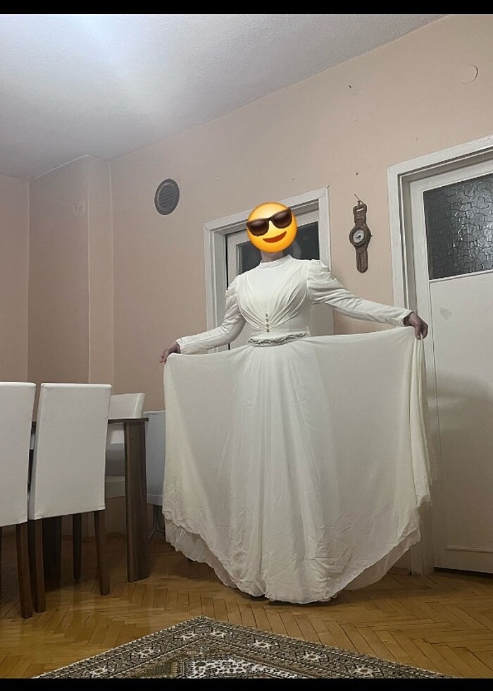 Ekru nikah elbisesi - Görsel 5