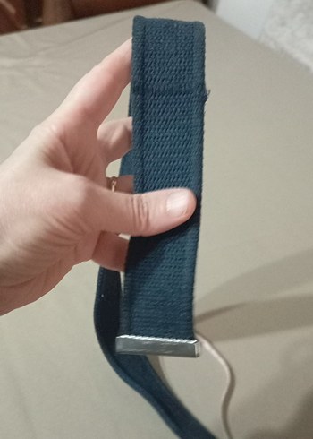 Kadın Kot Kumaşlı Gri Kemer - Görsel 7